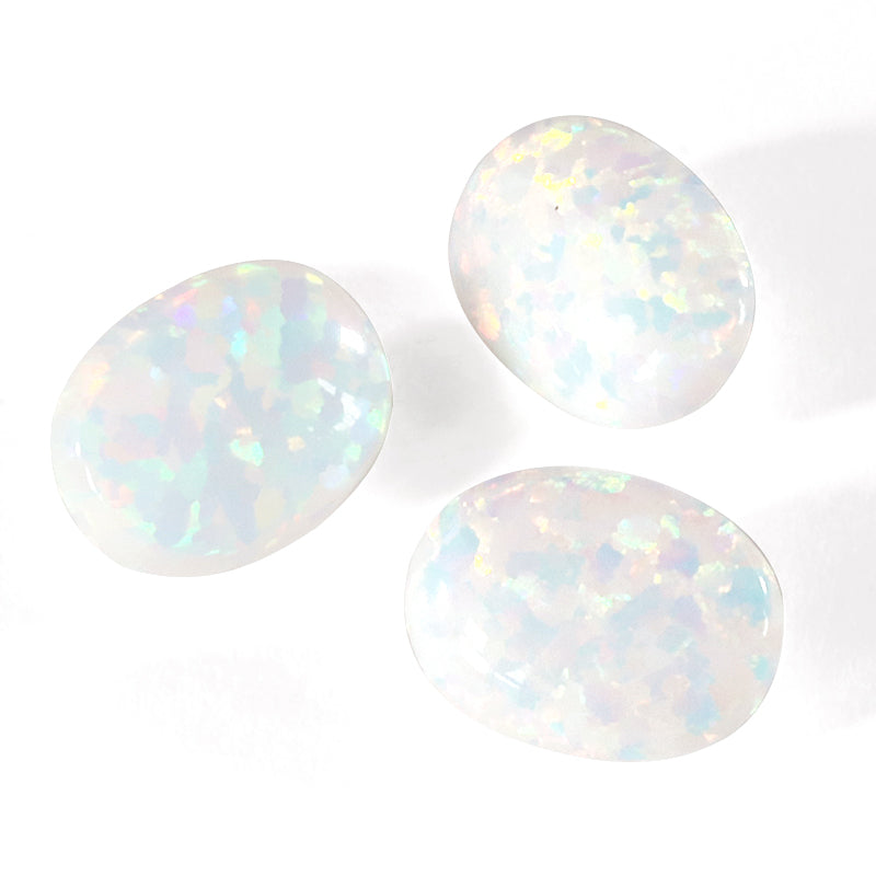 人工オパール(KYOTO OPAL) オーバル スノーホワイト – 貴和製作所