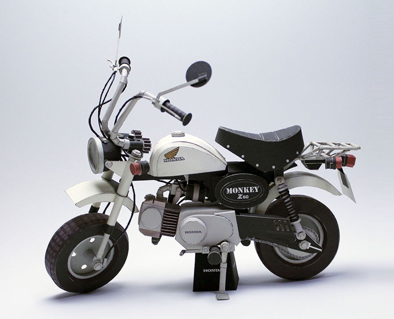 ホンダモンキー ペーパークラフトモデル 完成写真紹介