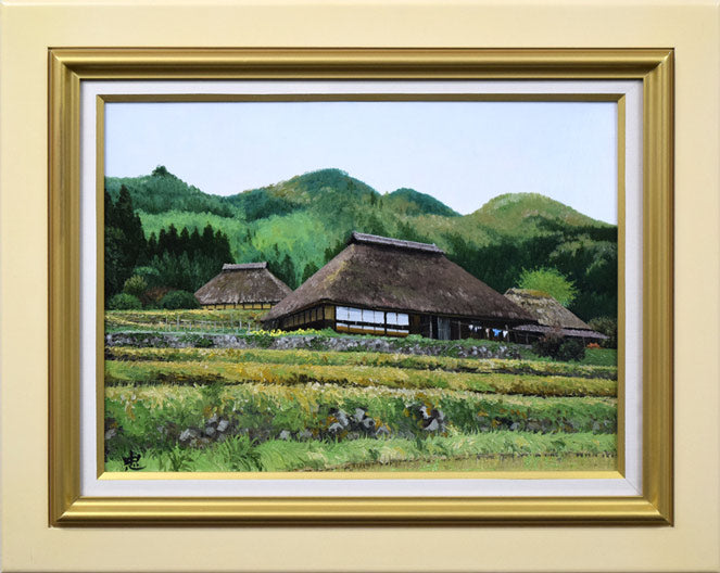 佐藤忠彦「山村春映（山口県）」油絵・P8号 絵画買取・販売の小竹美術