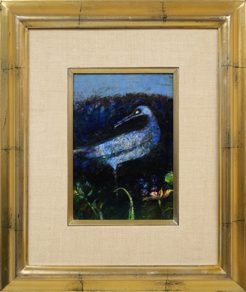 渡辺貞一「鳥」油絵・SM 絵画買取・販売の小竹美術