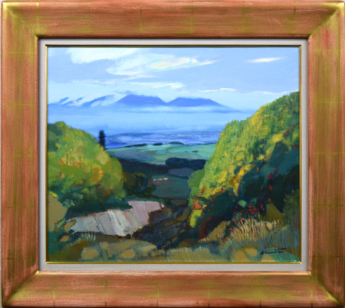 山田新一 油彩画 千鳥ヶ淵 山田新一 油彩画 千鳥ヶ淵 山田新一 油彩画