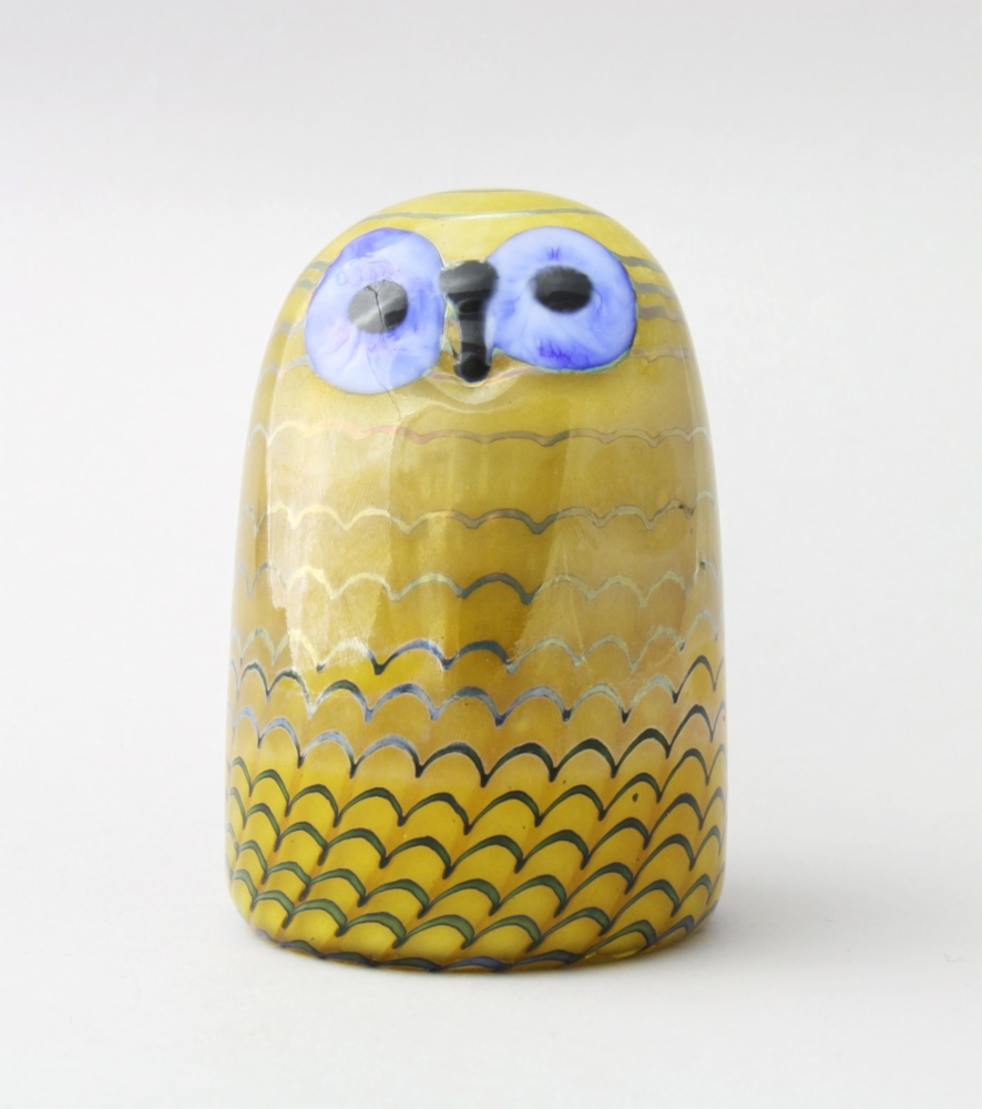 Glass Bird, Little Owl. Design, Oiva Toikka. Nuutajärvi