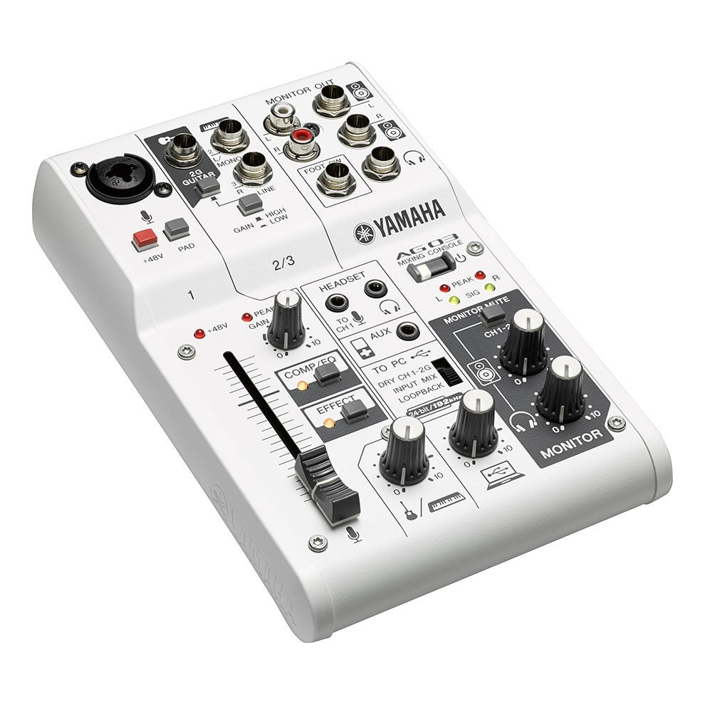 Yamaha AG03 Three Channel Mixer and USB Audio Interface – Kraft Music