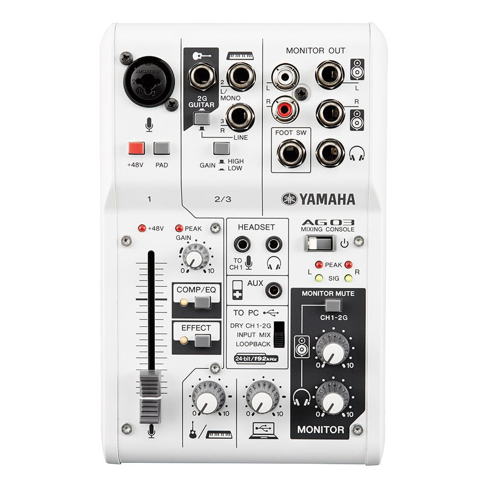 Yamaha AG03 Three Channel Mixer and USB Audio Interface CABLE KIT