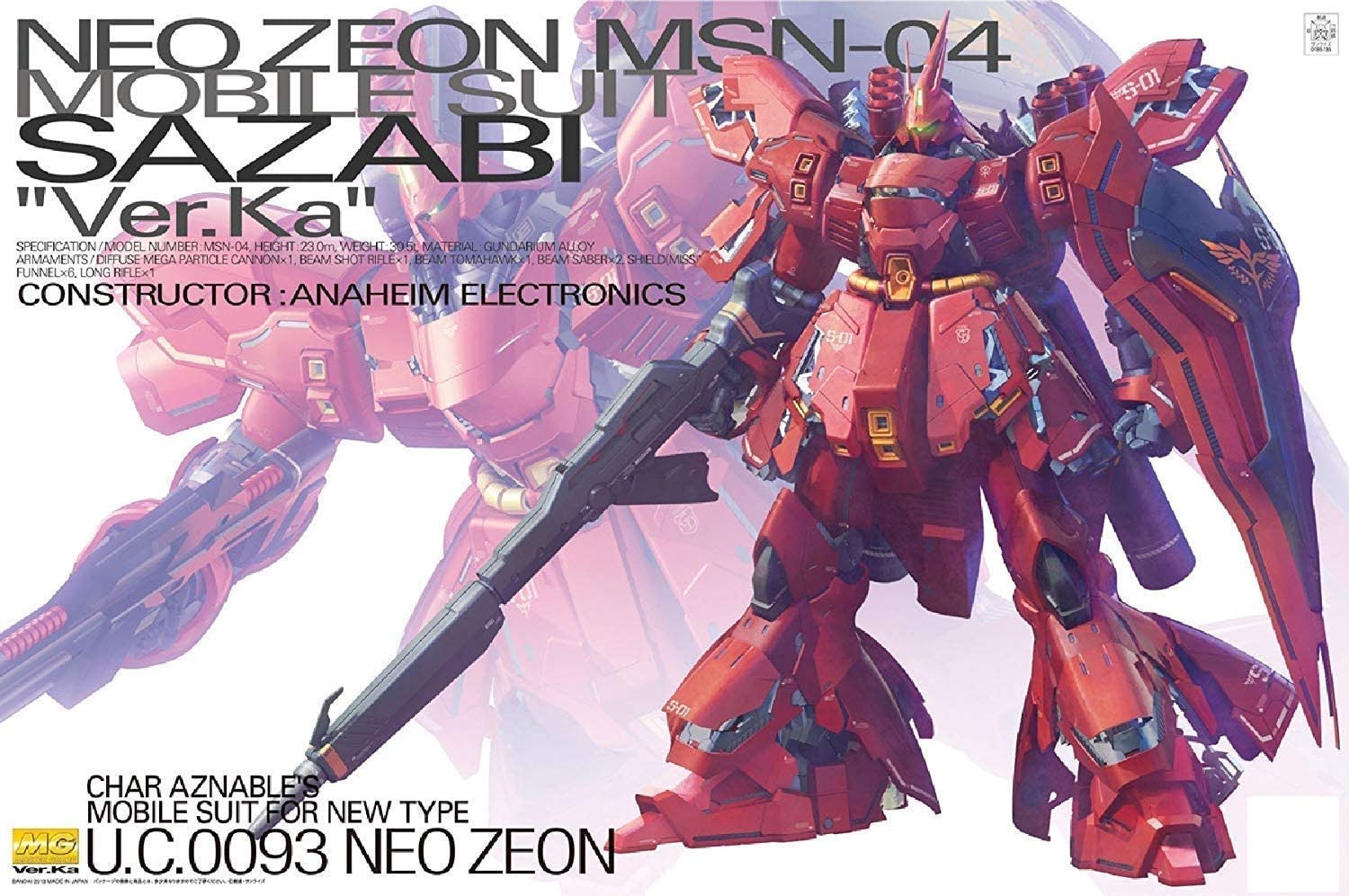 MG 1/100 MSN-04 SAZABI Ver.Ka | Bandai Gundam Gunpla | LA Scale Model