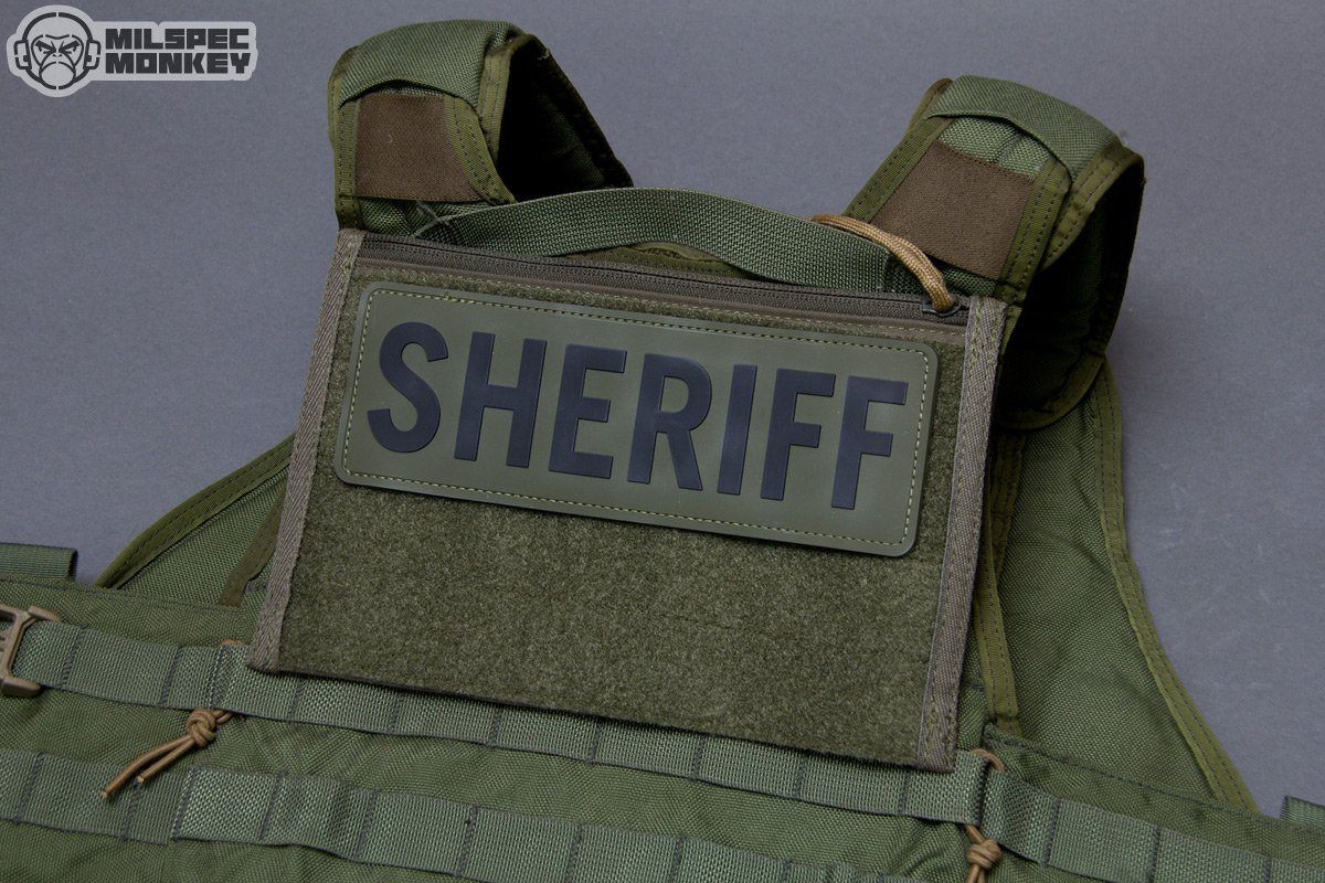 Mil-Spec Monkey SHERIFF Placard 8.5x3