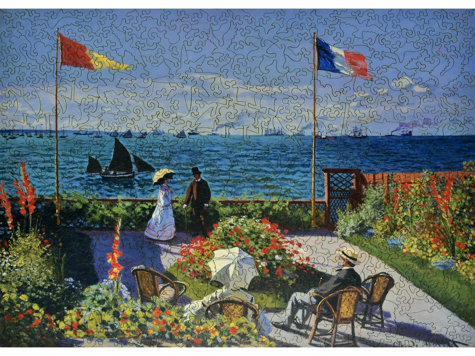 Garden at St. Adresse Wooden Jigsaw Puzzle | Liberty Puzzles