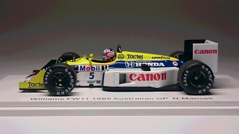 Racing on特注スパーク1/43ウィリアムズFW11 オーストラリアGP N