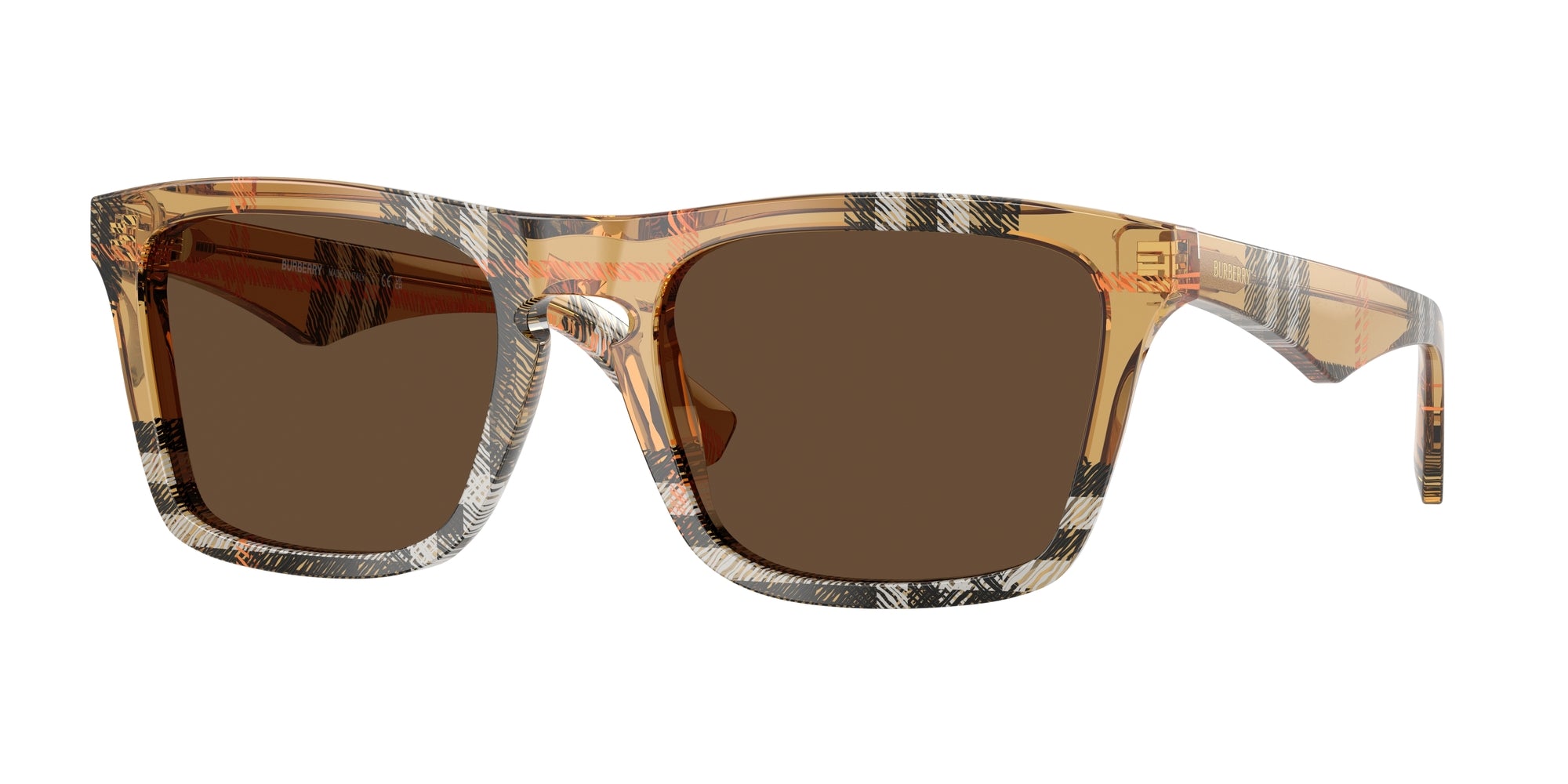 Burberry BE4434 414673 Check Sand Sunglasses for Man – LookerOnline