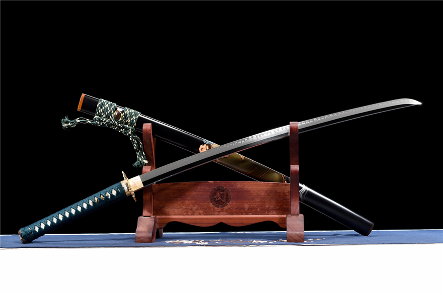 T10烧刃超镜面武士刀《达摩》 - 龙泉刀剑网_传统宝剑_手工菜刀_武士刀_