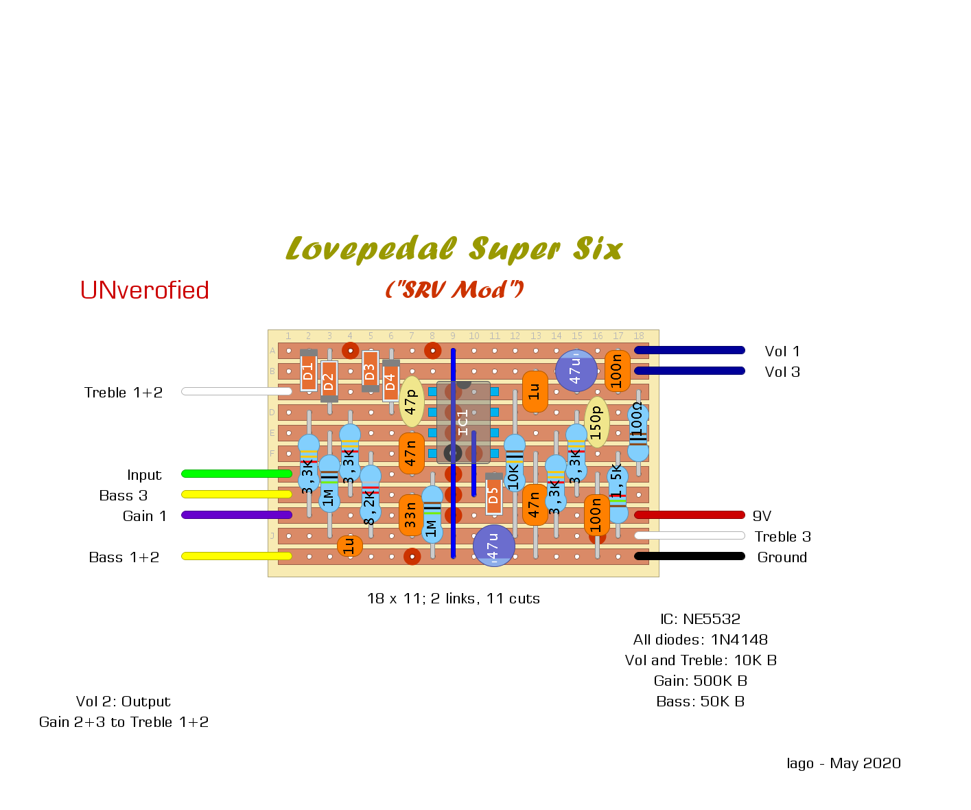 Unverified Layouts - Lovepedal Super Six Stevie Mod