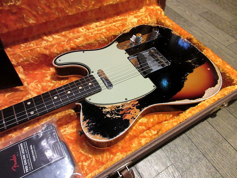 Fender Custom Shop 1960 Custom Telecaster Black on Sunburst Heavy