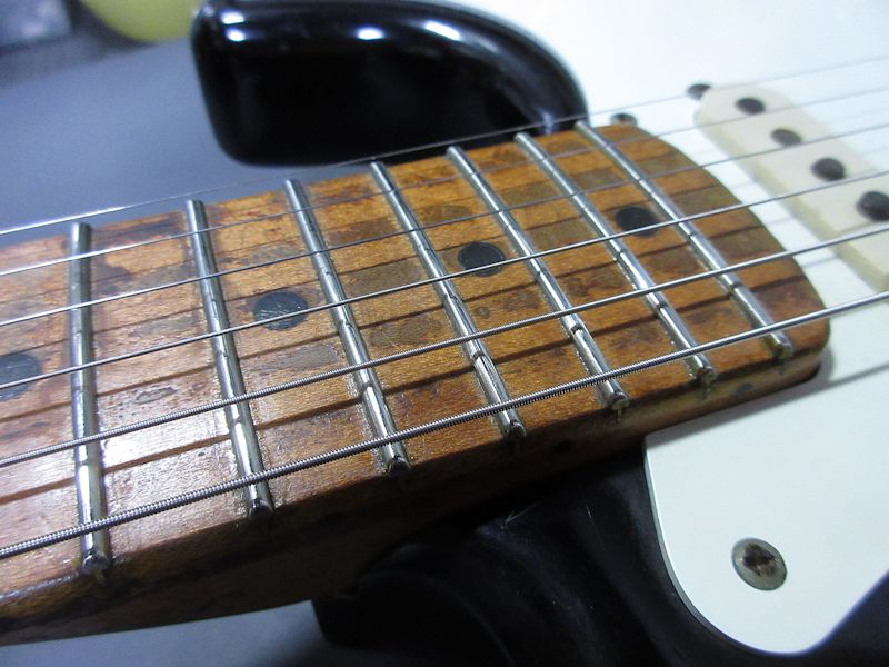 1957 Fender Stratocaster Black - ヴィンテージギター買取り・販売の