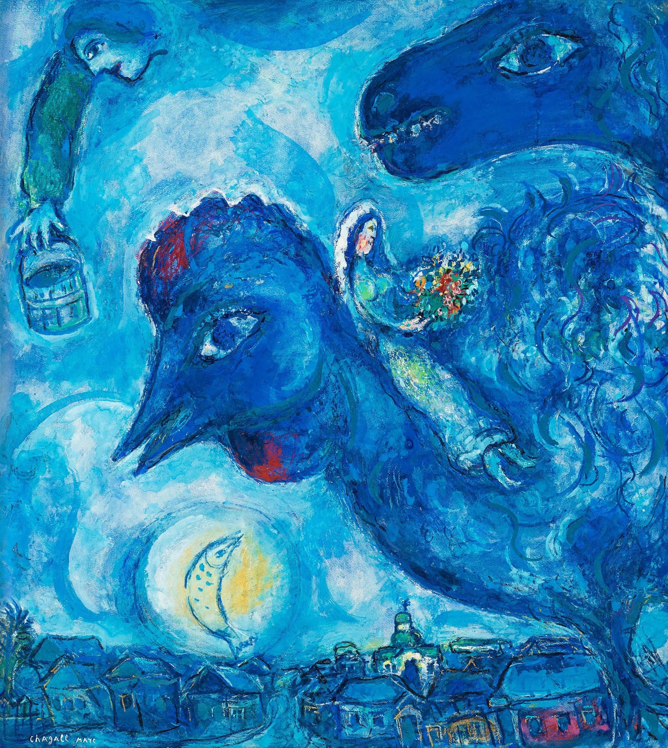 Marc Chagall - Le Reve De Chagall Sur Vitebsk Canvas & Poster Wall