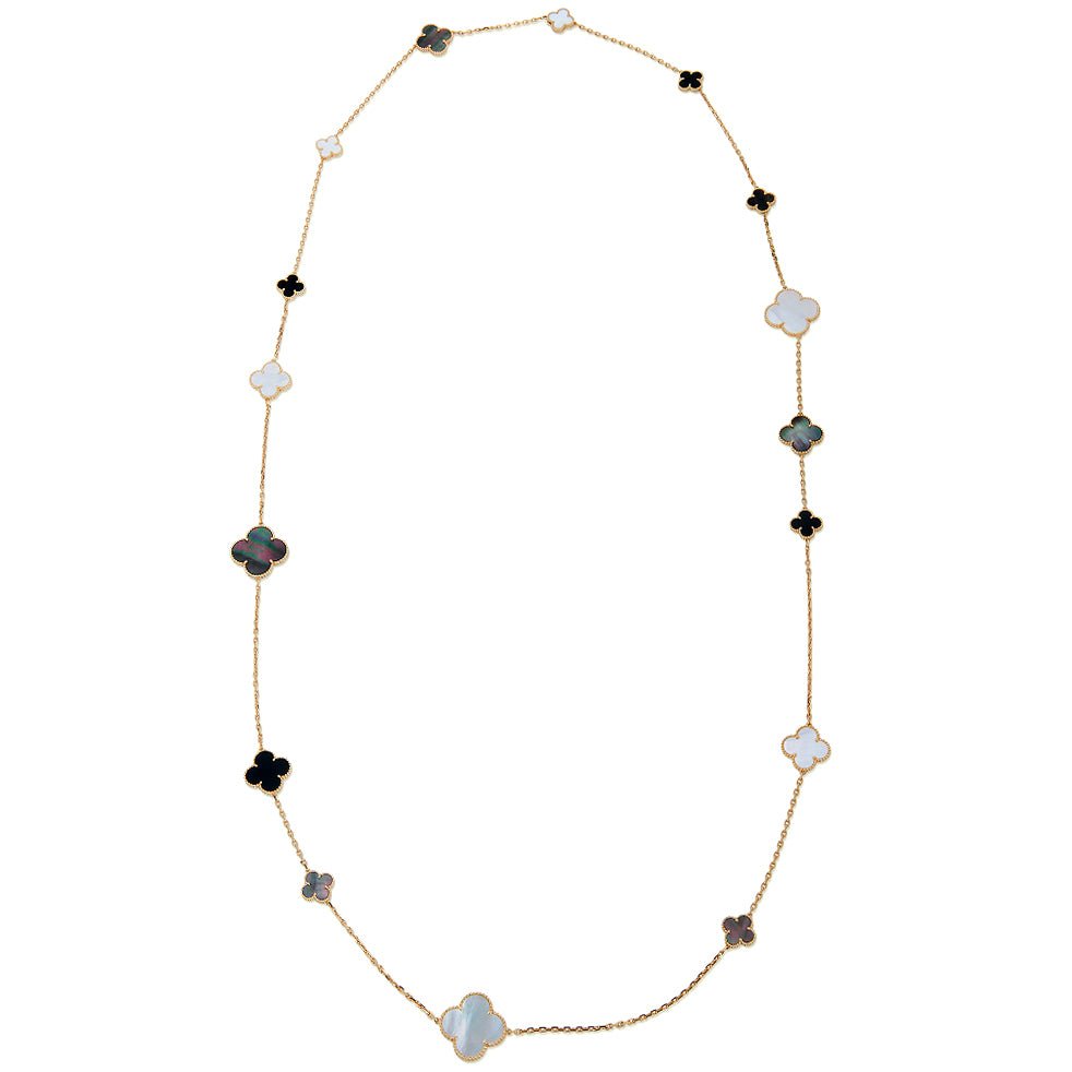 Van Cleef & Arpels Mother-of-Pearl Onyx Magic Alhambra Long