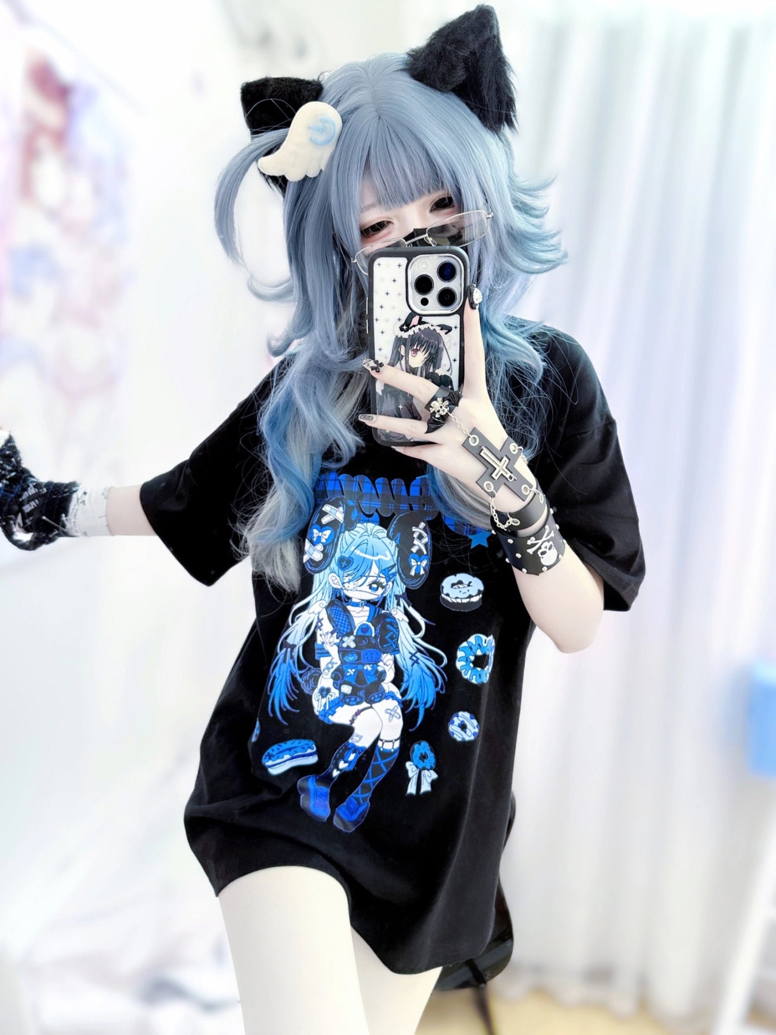うさみみ地雷女子のプリント半袖Tシャツ – 個性的なファッション通販