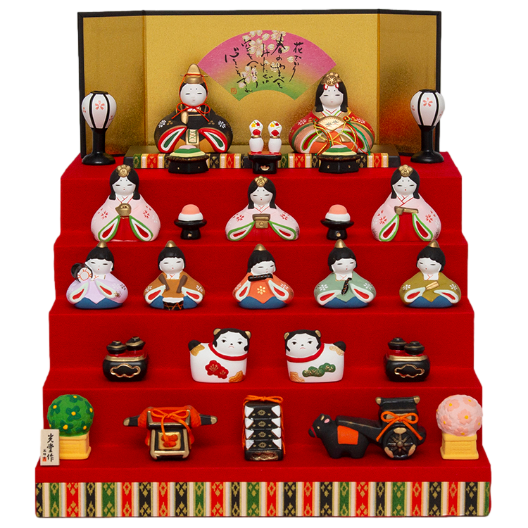 錦彩華みやび雛（五段飾り） 2484 – 福仙