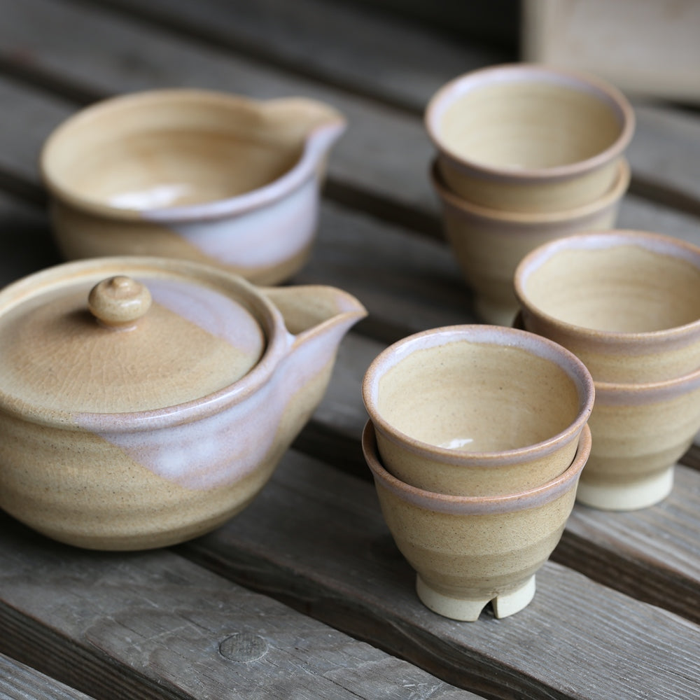 萩煎茶器（姫萩）＜窯職人＞hagi-senchaki-himehagi＜syokunin