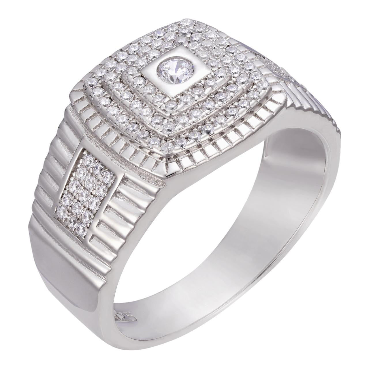 Men's Solid 925 Sterling Silver 2ct Lab Diamond Pinky RING ICY