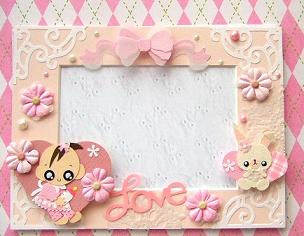 フォトフレームを作ったよ♪(クラフトパンチ） | ○puku*puku○ - 楽天