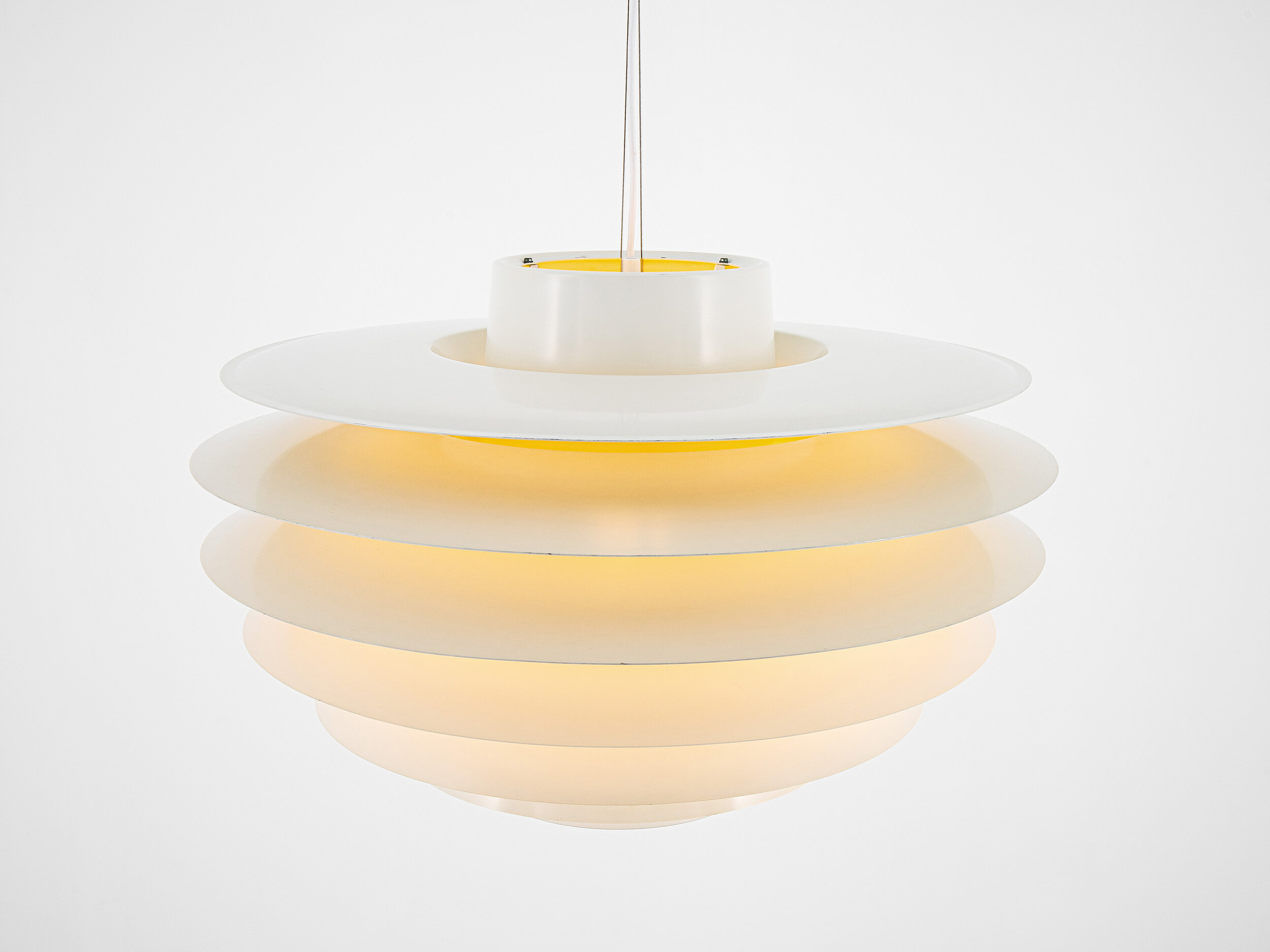 XL white Verona lamp by Svend Middelboe for Nordisk Solar