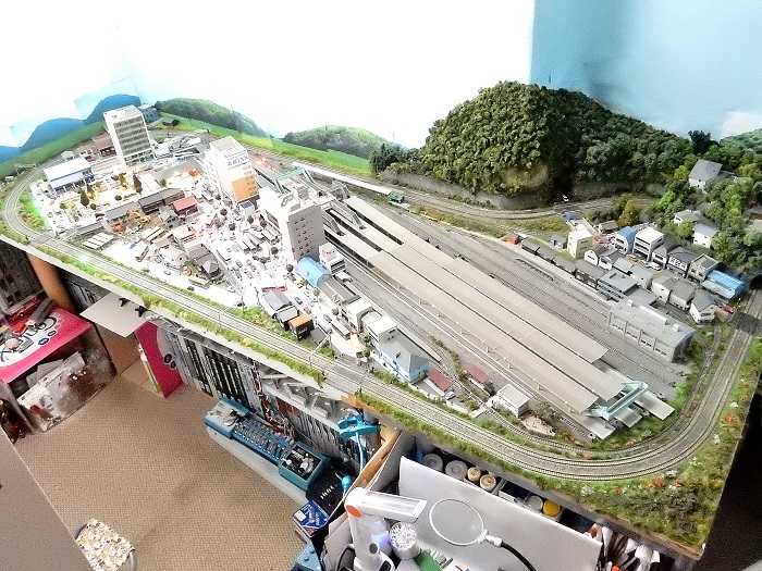 Nゲージジオラマ自宅新レイアウト製作記】＜和賀野駅建設工事ホーム