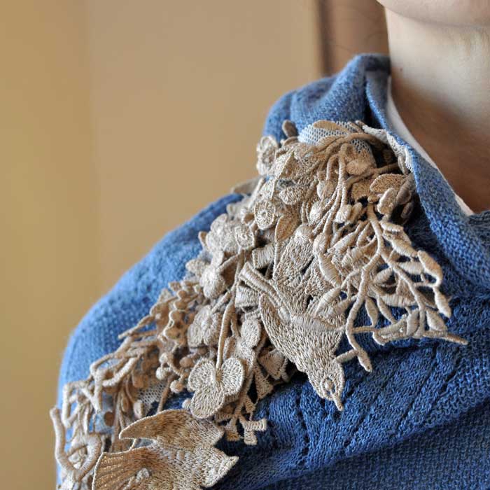 ミナペルホネン pastoral 三角ストール #blue | Lin total fashion