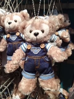 ダッフィー＆シェリーメイ＆ジェラトーニぬいぐるみバッジ（デニム