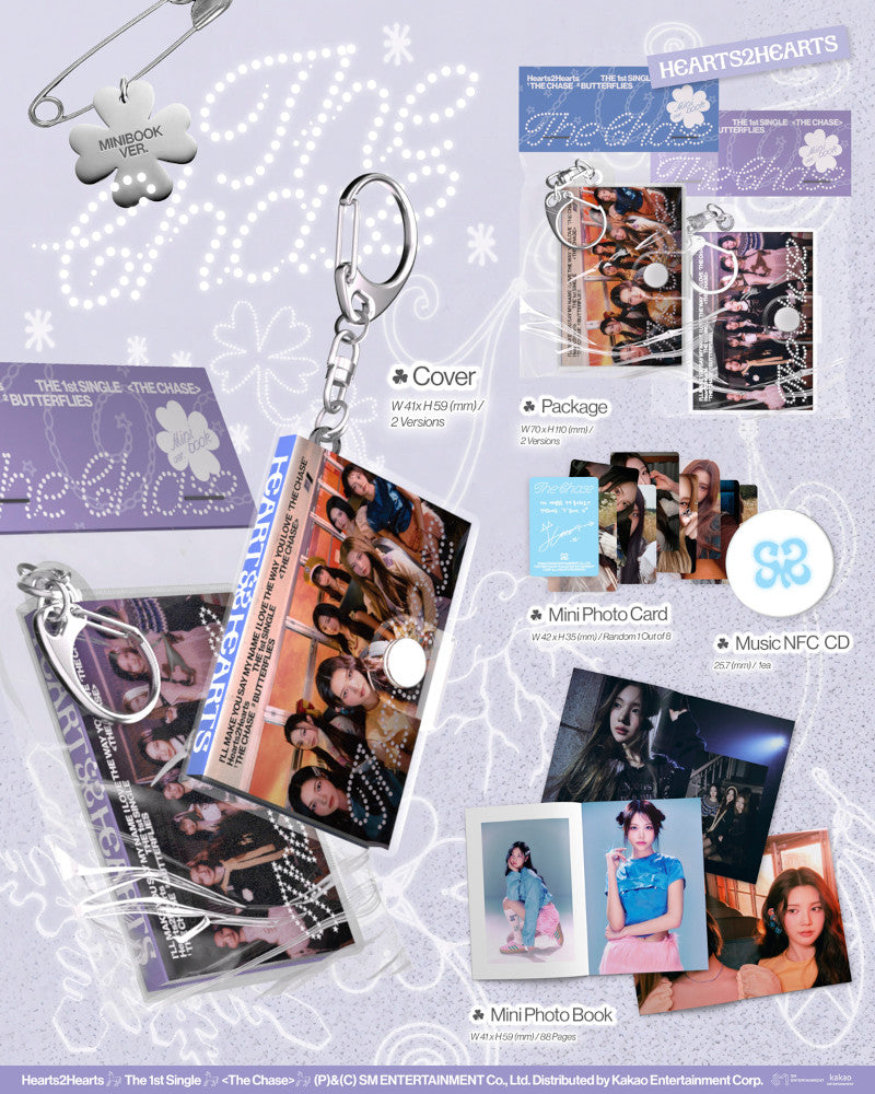 Hearts2Hearts - 1st single album [The Chase] (Minibook Ver.) (2 Versio