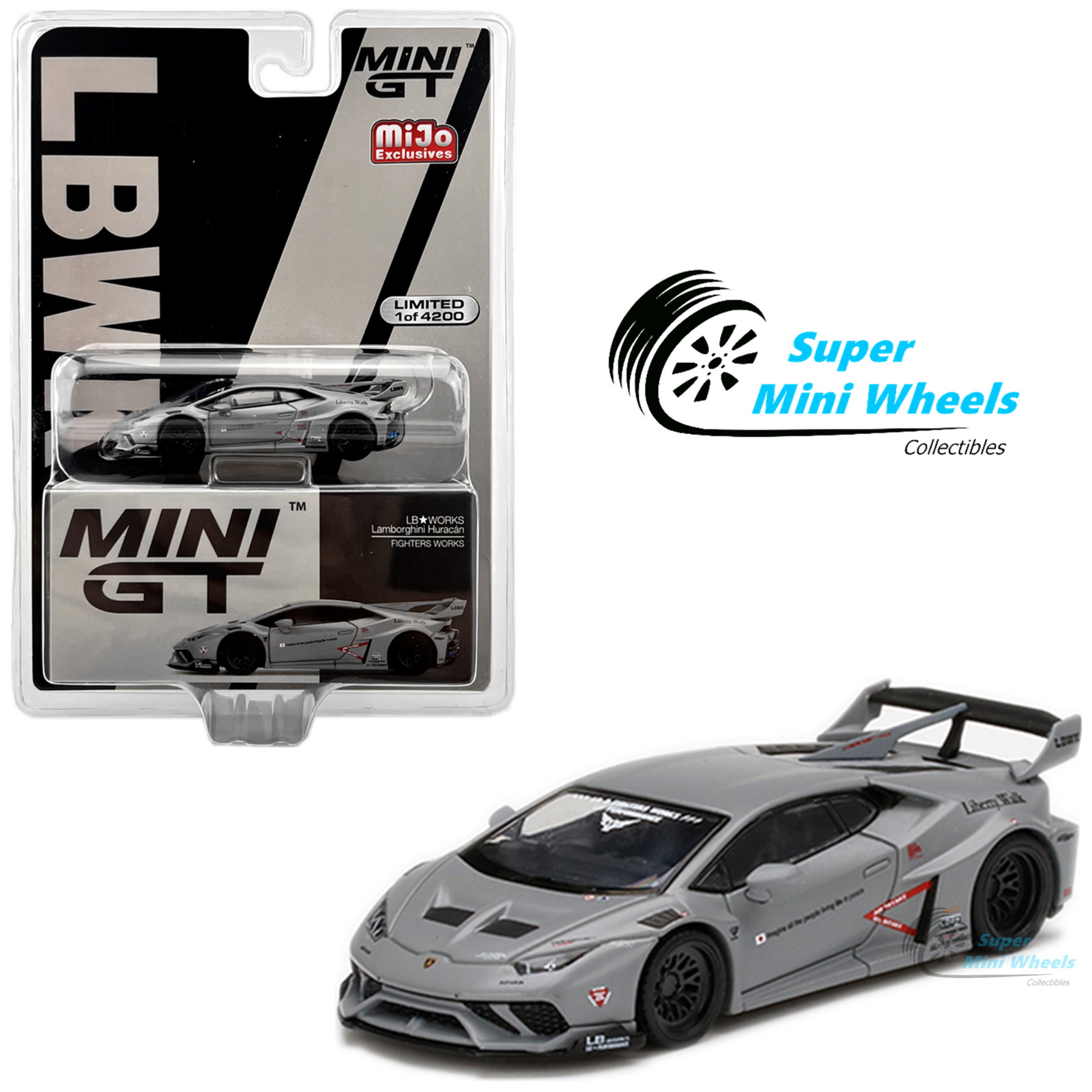 Mini GT 1:64 LB WORKS Lamborghini Huracan GT FIGHTERS WORKS (Gray