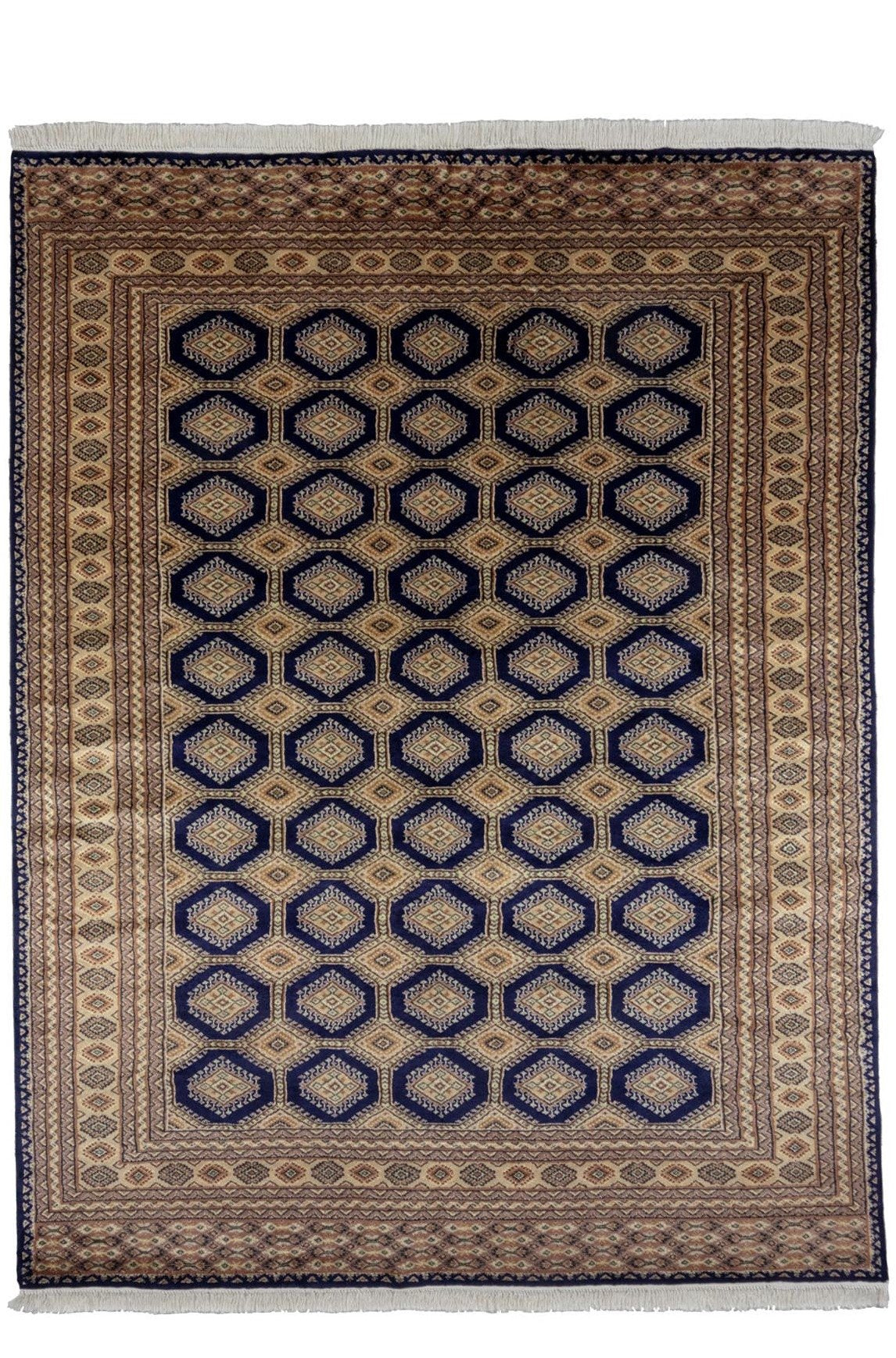 パキスタン絨毯 シルクタッチ 約197cm x 253cm｜SATHI RUGS