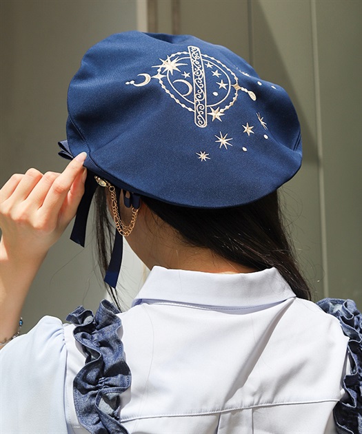 星モチーフ刺繍ベレー | axes femme online shop