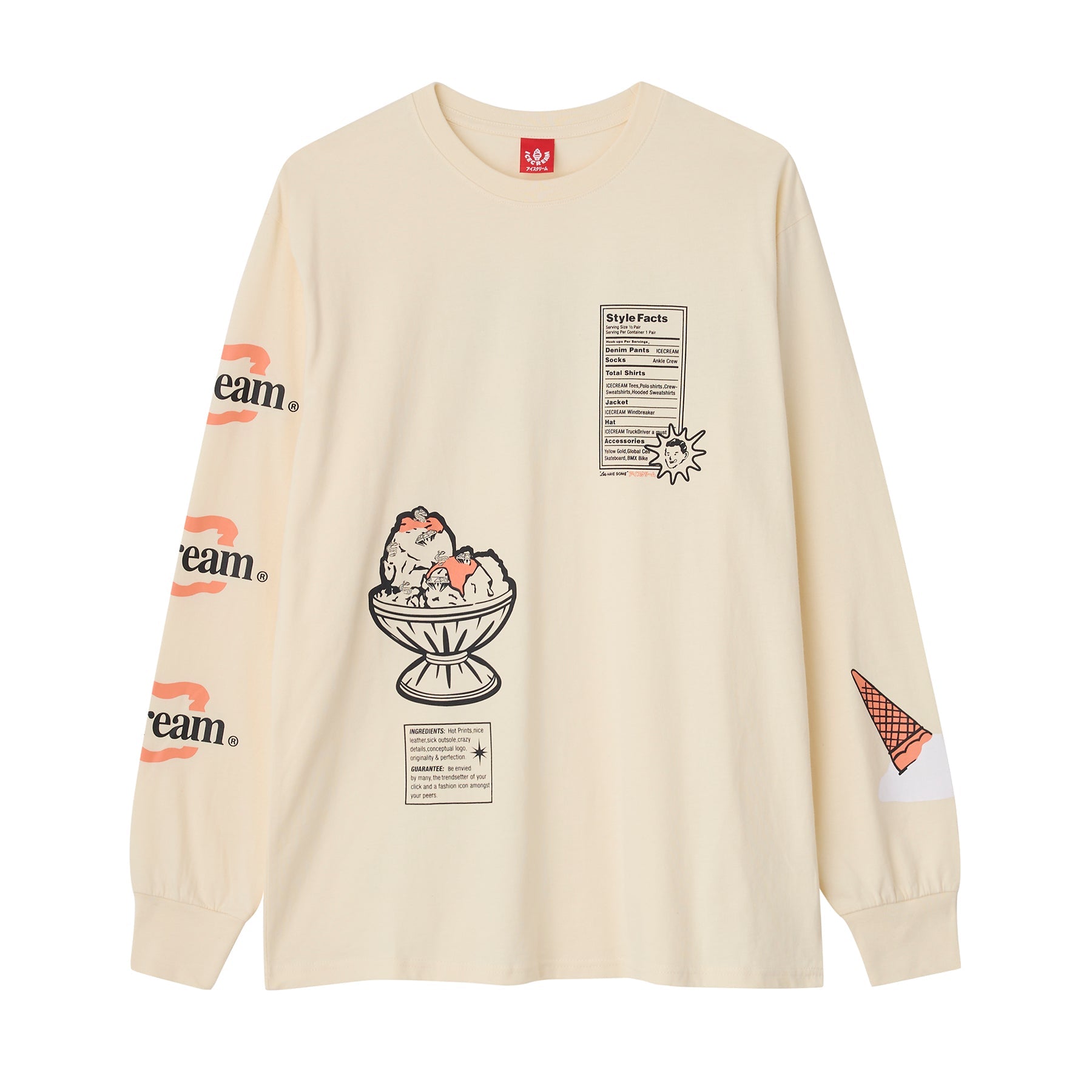 アイスクリーム】スタイル ファクス LS Tシャツ – GQ SHOP