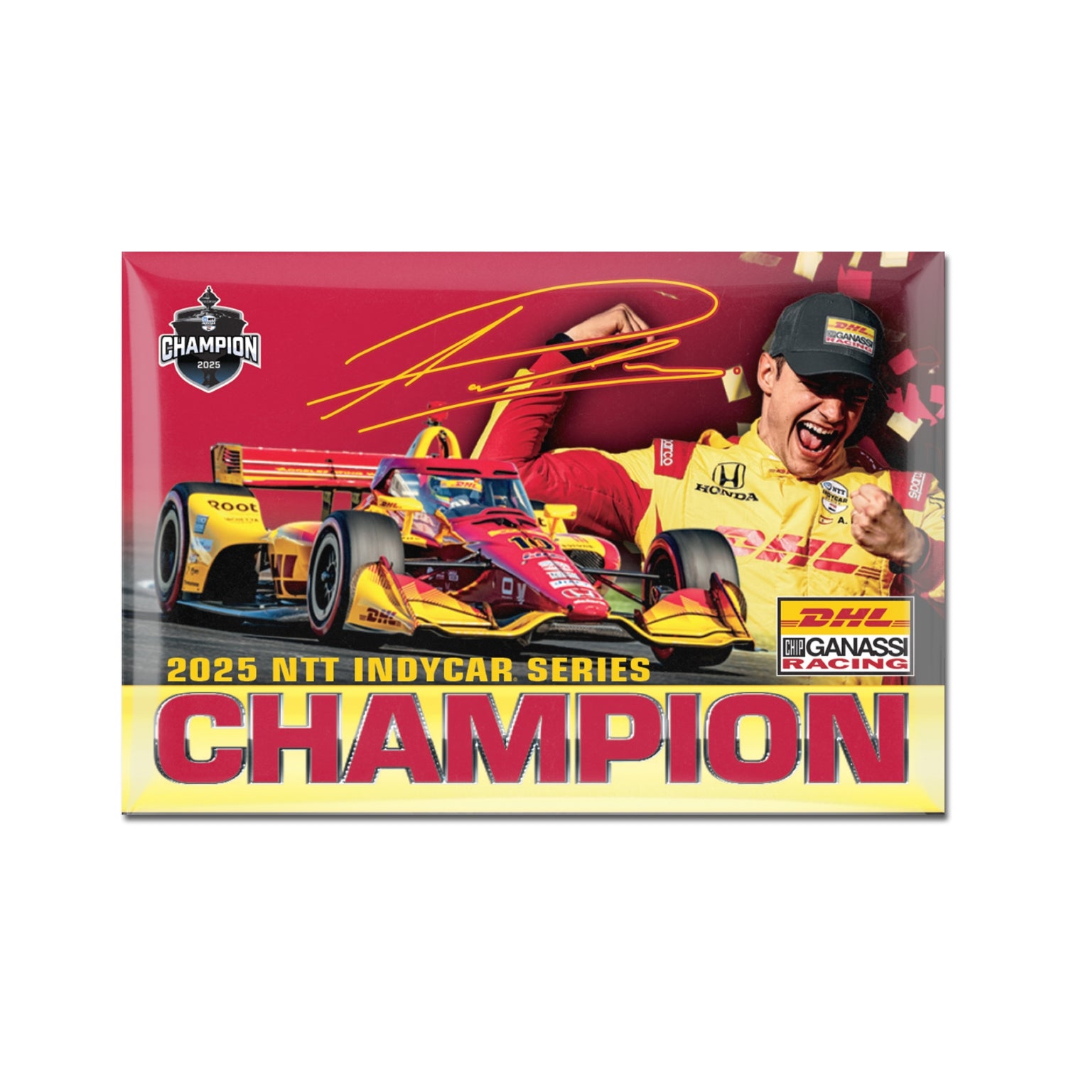2025 NTT INDYCAR Champion 2x3 Magnet