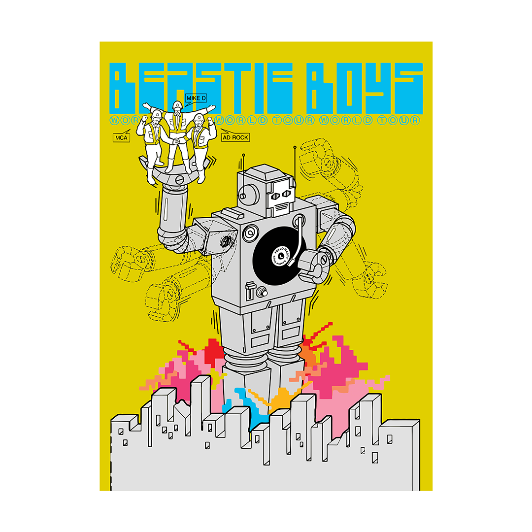 Limited Edition Numbered Hello Nasty Lithograph - Beastie Boys