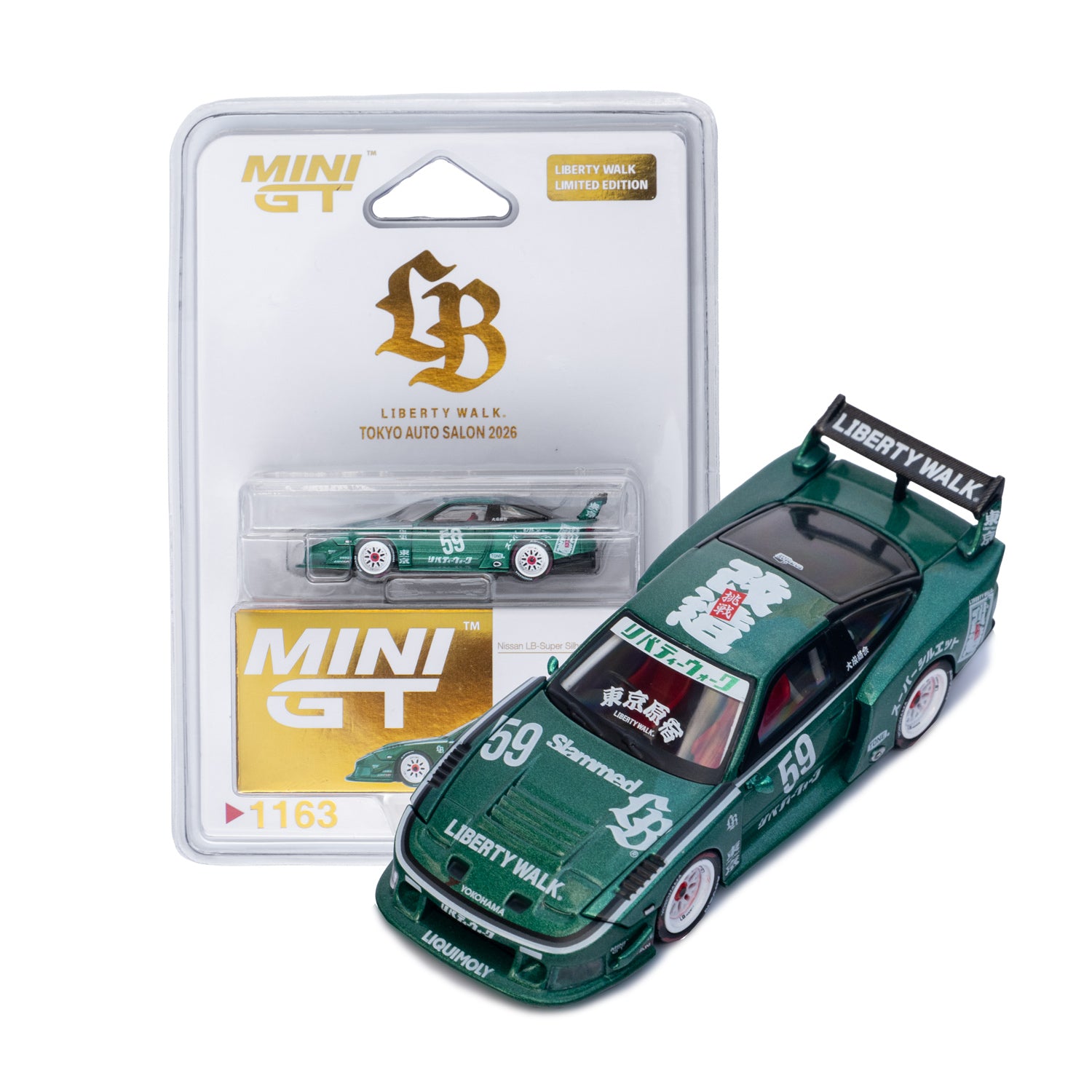 MINI GT 1/64 LB-Super Silhouette Nissan 180SX TAS2026 Green