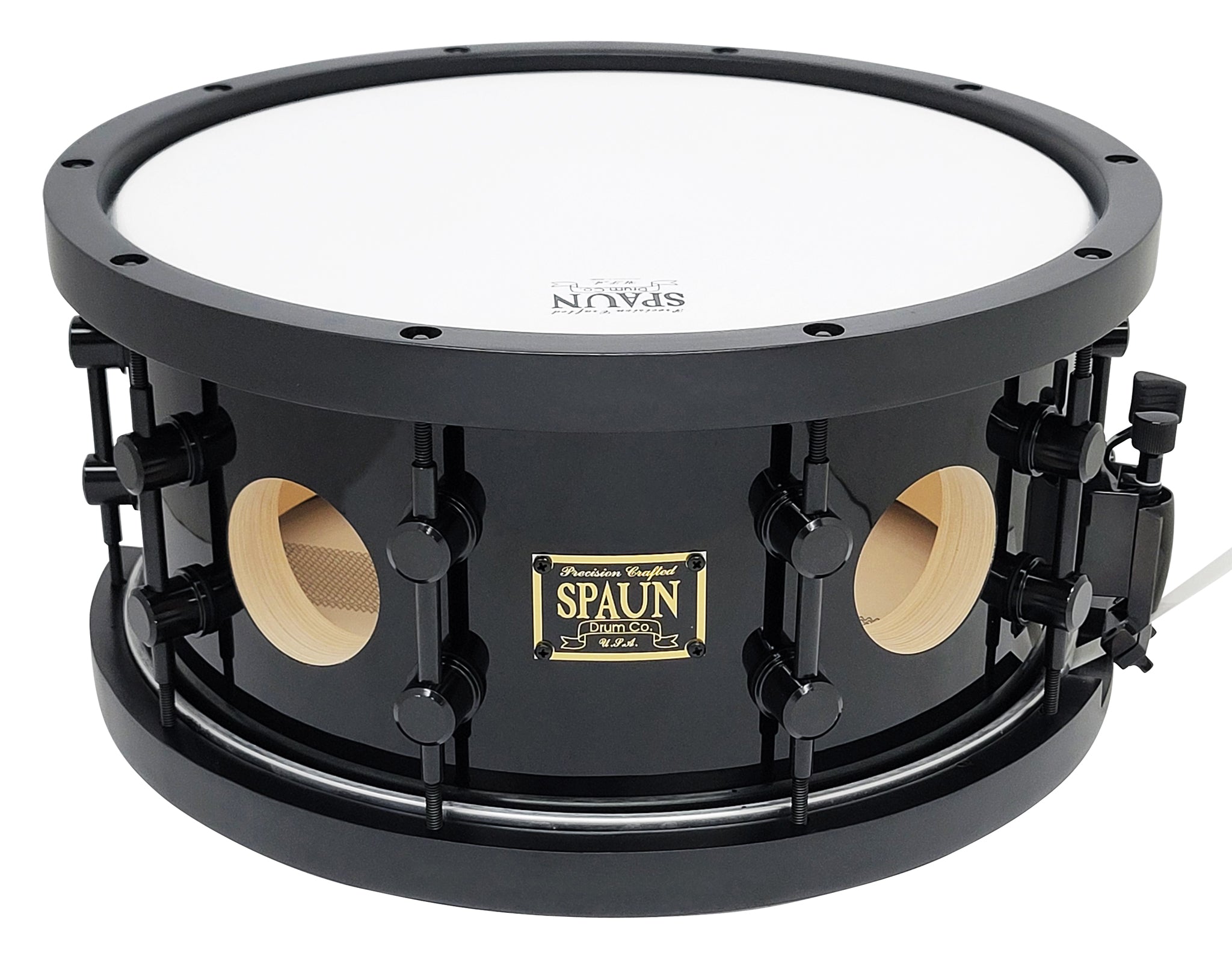 Vented 7x14 40ply Snare Drum-Super Wood Hoops | Spaun Drums – SPAUN