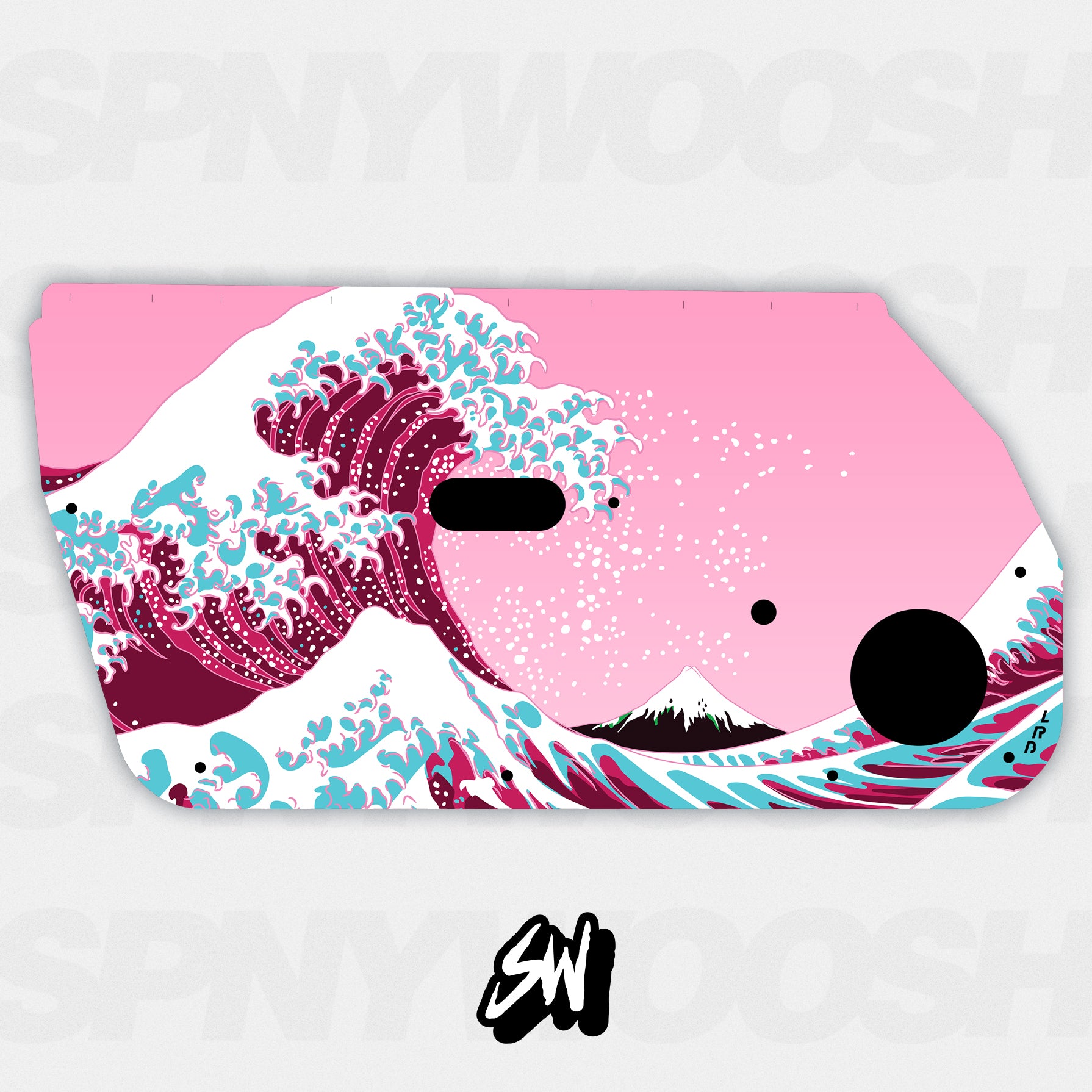 Pink Wave Door Card Vinyl Design – Spinnywhoosh Graphics