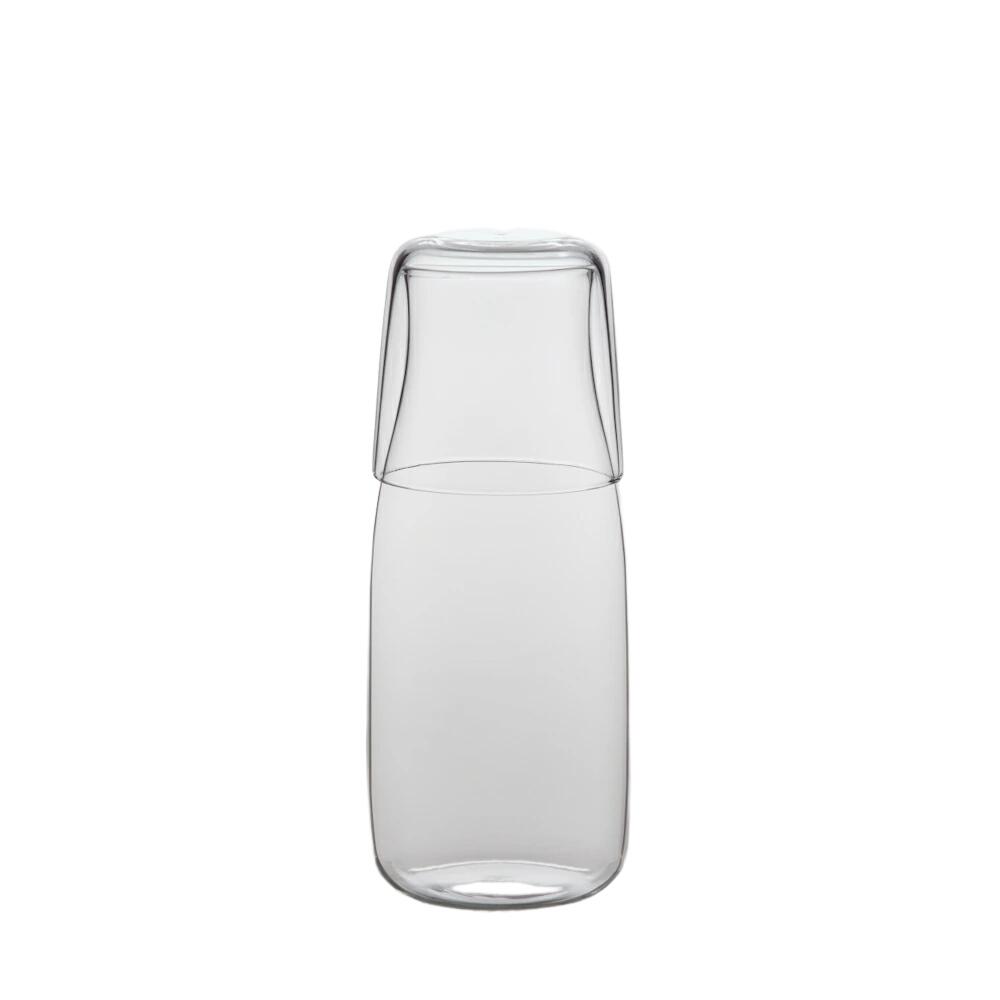 TG 耐熱ガラスウォーターボトルセット 380mL カップ付き ピッチャー