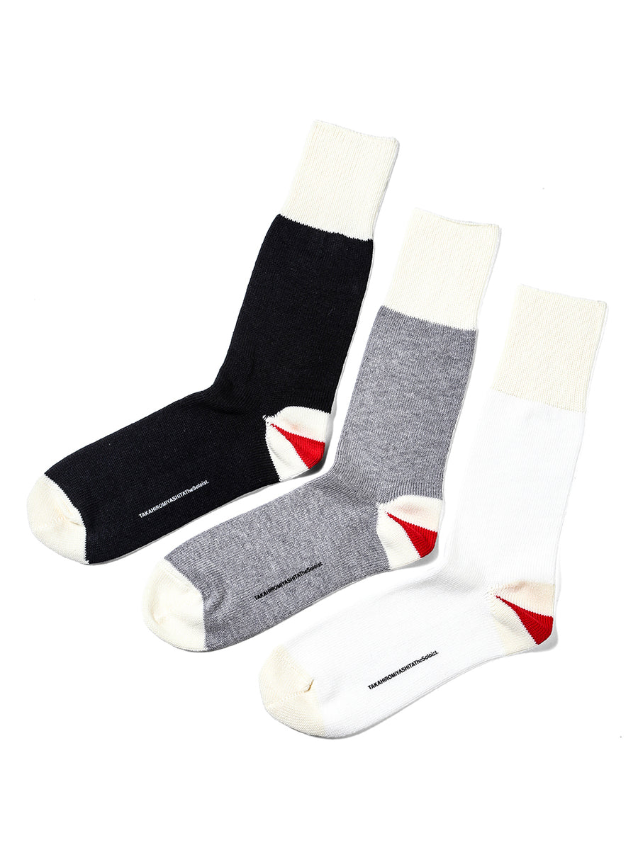 swc.0012AW25-white&black&heather gray 3パックソックス