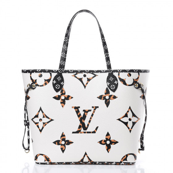 Louis Vuitton Giant Jungle Monogram Neverfull Ivoire with Pouch