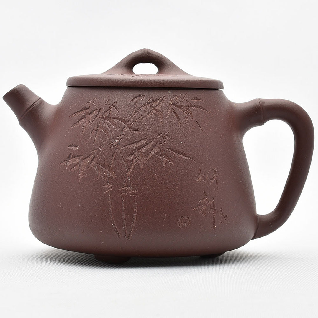 宜興紫砂壺 高石瓢竹（周向春・濃茶）急須｜中国茶器の天香茶行