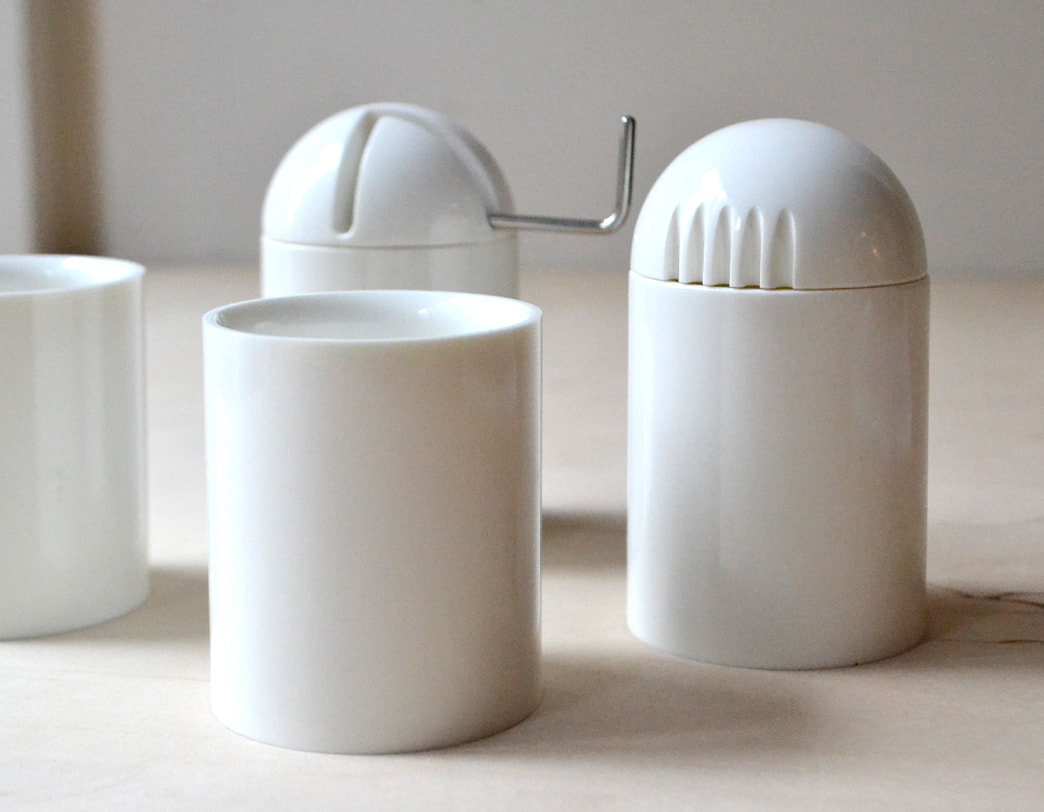 Salt Shaker & Pepper Grinder & Egg Cups / Enzo Mari - METROCS Tokyo