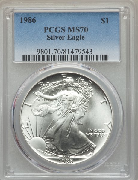 動画あり】アメリカ【1ドル】シルバーイーグル銀貨1989-S PCGS