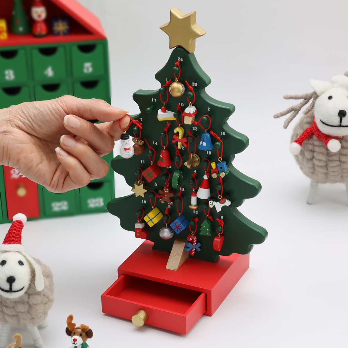 クリスマスツリー 木製 アドベントツリー クリスマスツリー型