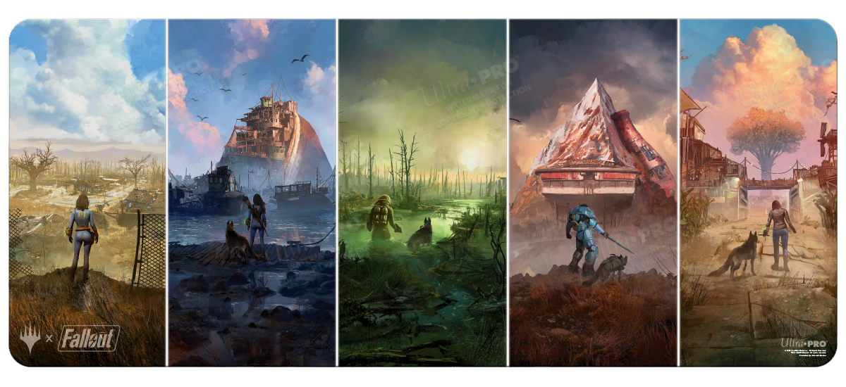 Fallout® Wasteland Basic Lands Medley 6ft Table Playmat for Magic