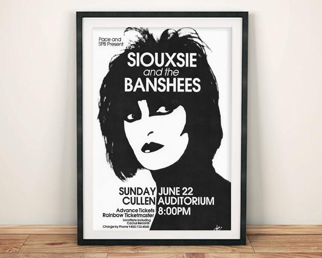 SIOUXSIE & BANSHEES POSTER: Vintage Concert Poster Reproduction