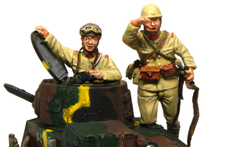 プラモ日記 » 帝国陸軍・94式軽装甲車戦車兵&歩兵セット その3 完成!!