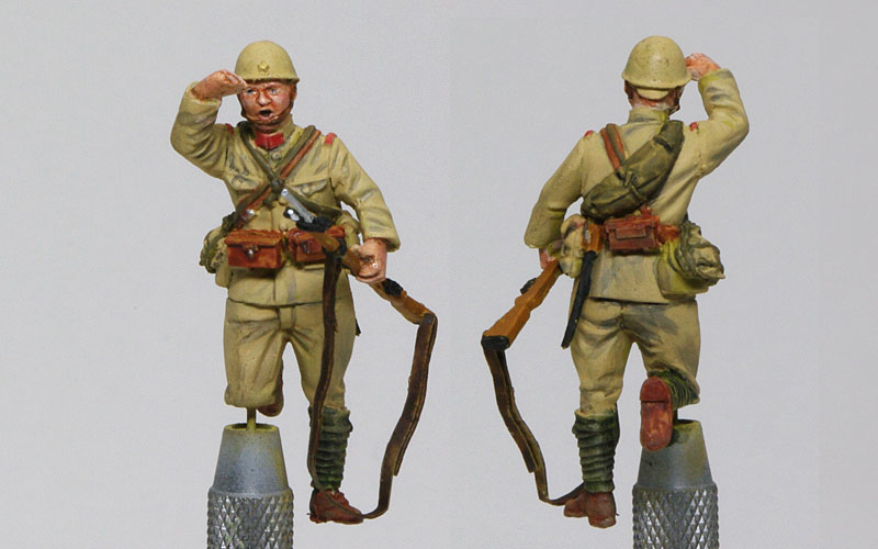 プラモ日記 » 帝国陸軍・94式軽装甲車戦車兵&歩兵セット その3 完成!!