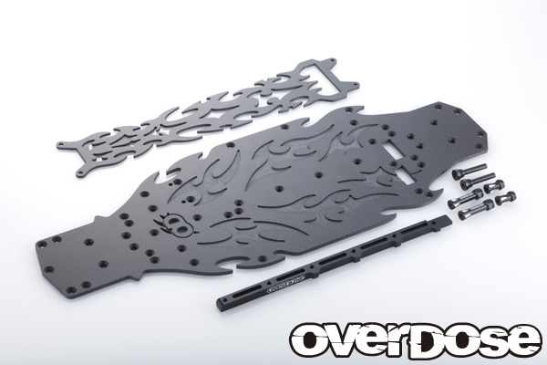OVERDOSE マットブラックカーボンシャーシコンバージョンキット (For